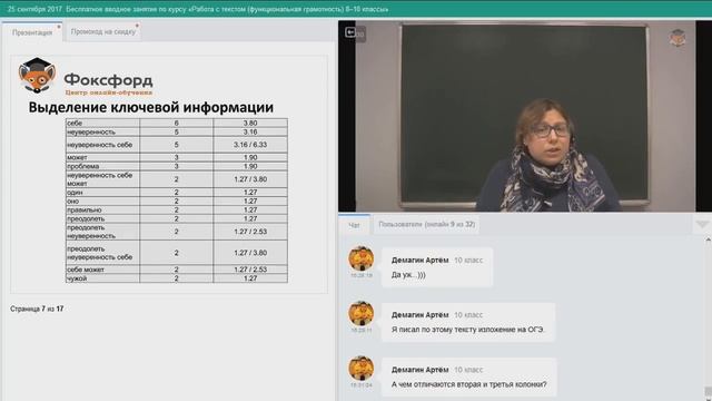 Вводное занятие по курсу «Работа с текстом (функциональная грамотность) 8–10 классы»