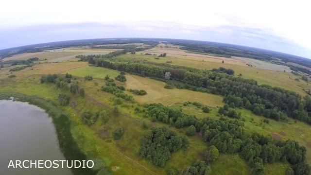 Озеро Каменец, Пушкинские Горы. Псковская область, аэросъемка