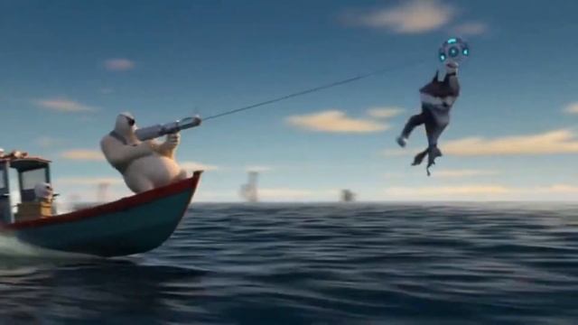 Пингвины учатся водить самолет . Пингвины Мадагаскара 2014 1080p