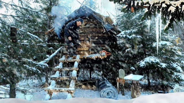 ДОБРАЛСЯ ДО ИЗБЫ / ПУРГА, МЕТЕЛЬ/ ГОТОВЛЮСЬ ЗИМОВАТЬ.