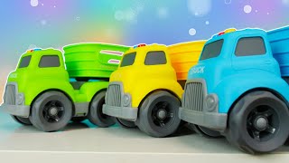 Машинки-помощники автовозы везут рабочие машины! Развивающие мультики для детей про машинки.mp4