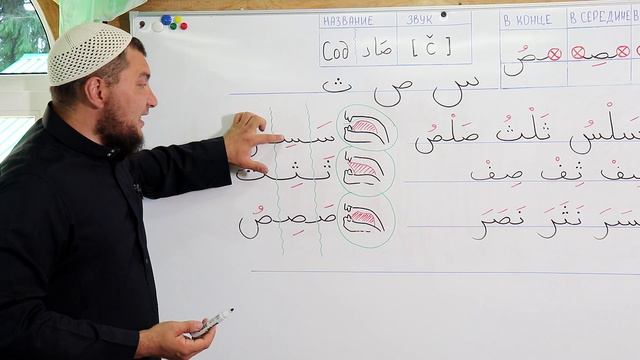Урок №27: Буквы / Син - س / Ҫа - ث / Сод - ص / Разница и сходство