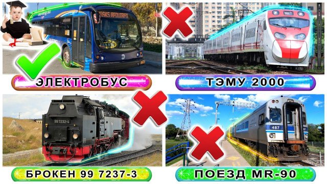 Познаём виды транспорта и техники. Угадайка. Развивающие мультики для малышей