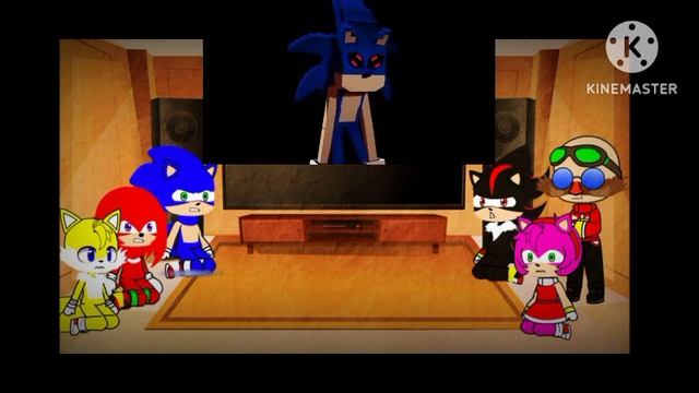 sonic x react to sonic exe Minecraft animation