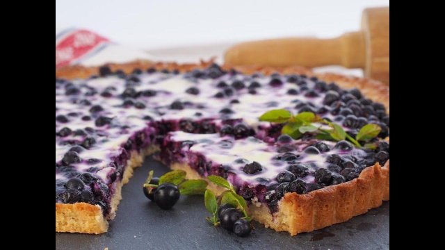 Черничный Пирог Очень ВКУСНЫЙ!!! Пирог со Сметанной Заливкой