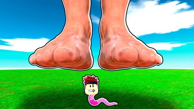 Я СТАЛ МАЛЕНЬКИМ ЧЕРВЯКОМ В РОБЛОКС ! ГИГАНТ МЕНЯ РАЗДАВИТ ?
