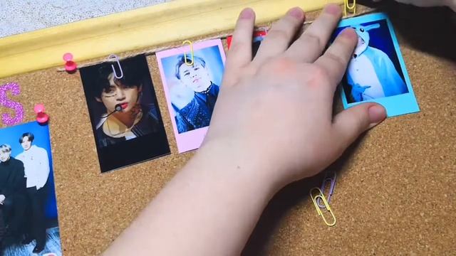 BTS (방탄소년단) DIY | ОФОРМЛЕНИЕ ПРОБКОВОЙ ДОСКИ В СТИЛЕ БТС