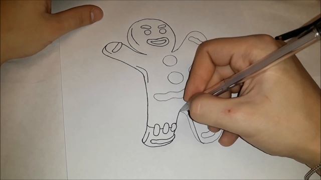 Рисуем Пряник из Шрека вместе! Как нарисовать пряничного человечка из шрека?