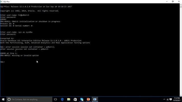 How to start the oracle database, ORA-01033: ORACLE initialization or shutdown in progress