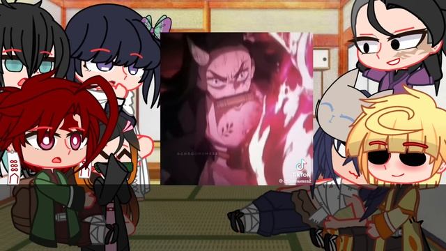Kamaboko squad react to nezuko!! // Nezuko burning☀️✌?// Nezuko conquering?// Kny reaction?? //