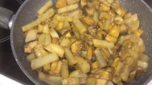 Белые грибы жареные с картошкой