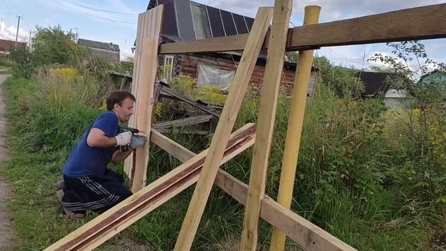 Деревянный забор своими руками. Как сделать Забор из досок. #папанадаче