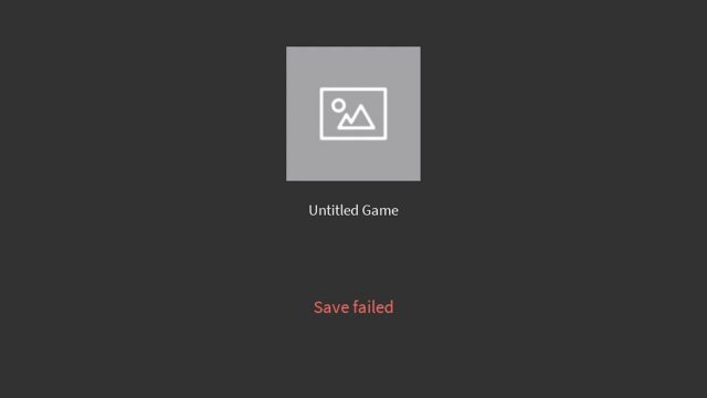 Ошибка Save Failed в роблокс студио как исправить