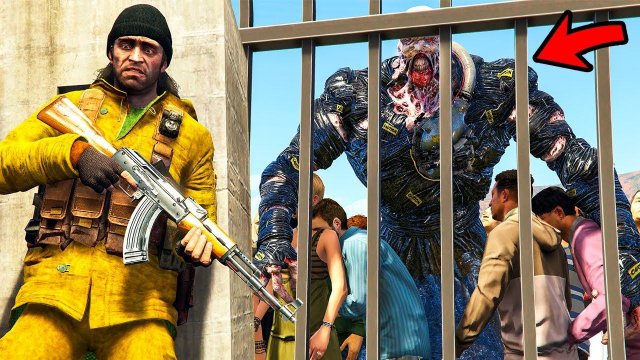 НА МЕНЯ НАПАЛ БЕЗУМНЫЙ ЗОМБИ НЕМЕЗИС в ГТА 5 МОДЫ! ОБЗОР МОДА в GTA 5 ВИДЕО MODS