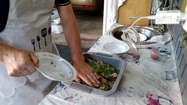 Свиные антрекоты в аэрогриле.