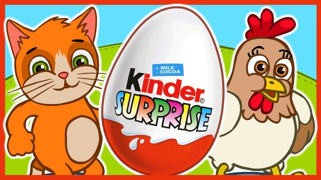 Домашние животные. Киндер сюрприз. Учим цвета. Kinder Surprise with pets.