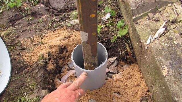 установка столбов для 3-д забора