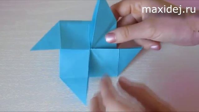 Вертушка оригами | Как сделать оригами вертушку