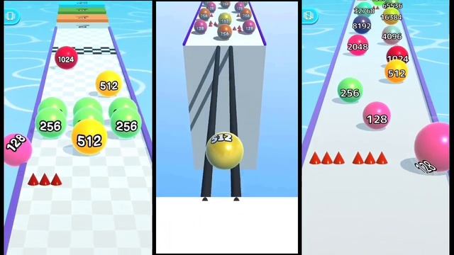 Ball Run 2048 Vs Ball Merge 2048 Vs Bal Run Infinity gameplay? ?? walkthrough Android iOS