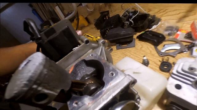 Ремонт китайского триммера HUTER/ПРОГОРЕЛ ПОРШЕНЬ / Repair of the Chinese trimmer PISTON BURNED OUT