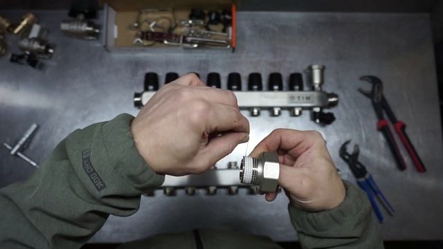 Сборка коллекторной группы отопления