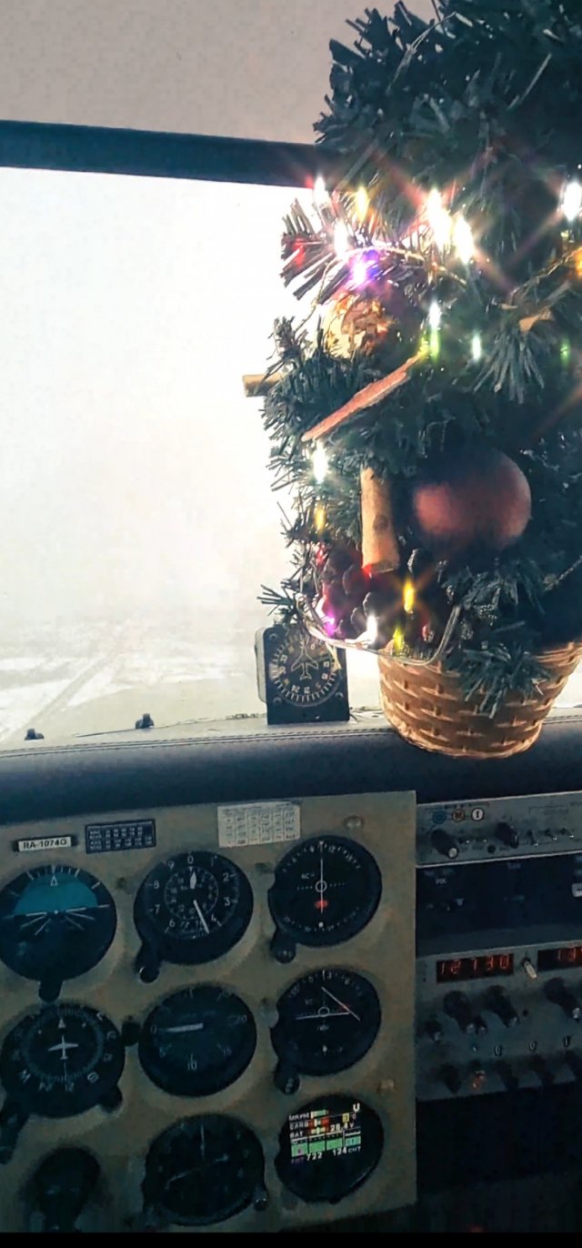 Новогодняя елка над Москвой / авиация техника самолет частный пилот полет над МКАД