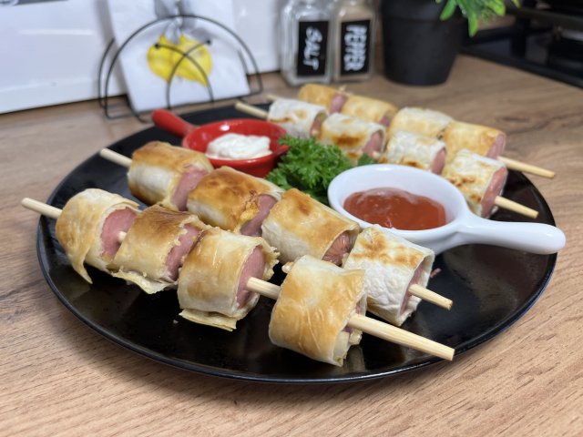 Сосиска в лаваше | вкусный перекус |лаваш что приготовить | рецепты просто