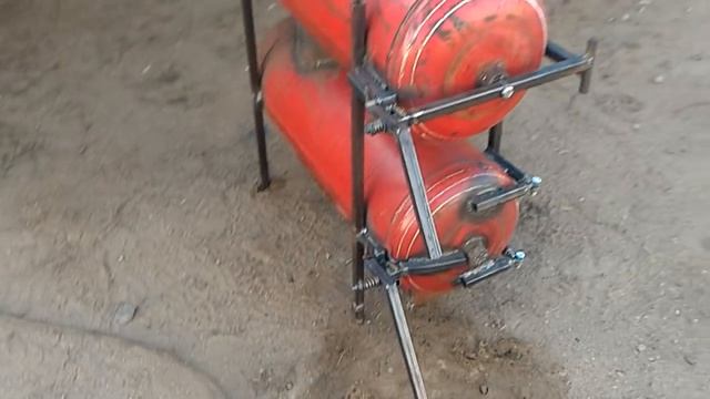 #1 Отопление гаража. Печь из газовых баллонов. Моя печь.