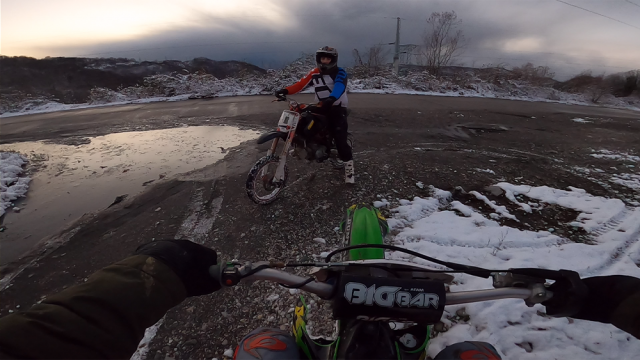 Первая зимняя покатушка на мотоциклах!