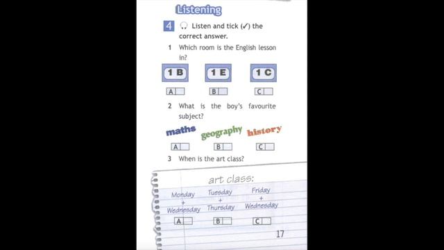Spotlight 5 Workbook Audio Ex. 4, p. 17