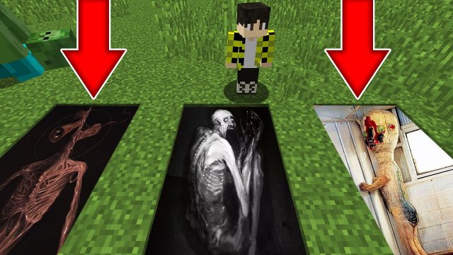 Выбери правильную яму СИРЕНОГОЛОВЫЙ или СКРОМНИК SCP 096 или СКУЛЬПТУРА SCP 173 в МАЙНКРАФТ