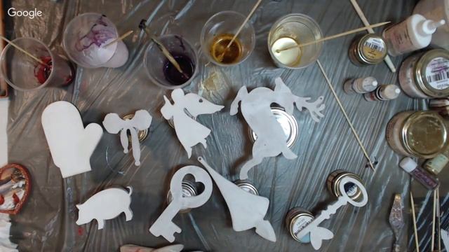 Новогодний декор в стиле Resin Art Наталья Каримова
