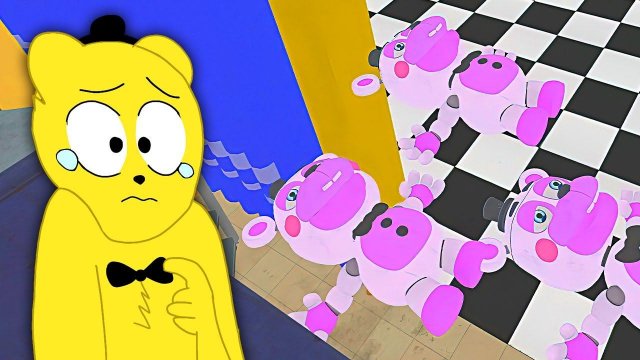 Три Хелпи и Чика под Текстурами Взлом FNAF Help Wanted 2