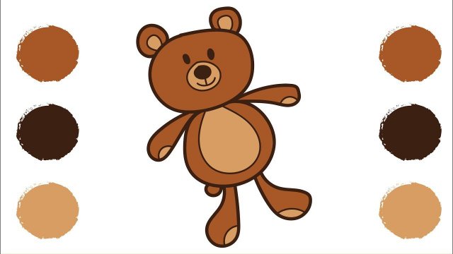 Как нарисовать ПЛЮШЕВОГО МИШКУ / Раскраска МИШКА / How to draw a TEDDY BEAR /  Краски Раскраски