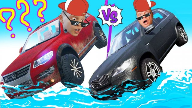 УТОПИЛИ в Воде БМВ и Фольксваген! Как МАШИНЫ Едут ГРЯЗЬ Челлендж от Игорюшины ИгрУши