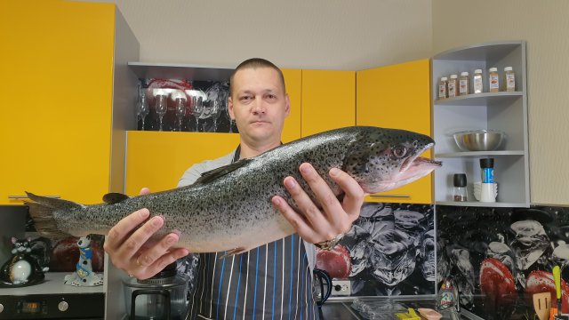 Как разделать красную рыбу (ЛОСОСЯ, СЕМГУ, ФОРЕЛЬ) на филе.