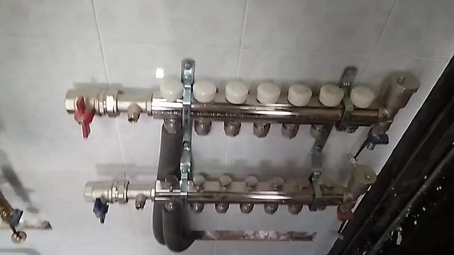 Подключение алюминиевых радиаторов, лучевым способом .