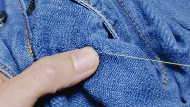 Learn to sew a hole on your jeans invisibly / do it yourself and keep your clothes