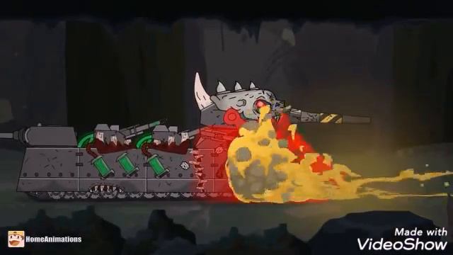 ОН МОНСТР - клип Мультики про танки (HomeAnimations КВ-44М) tank kb44m demons