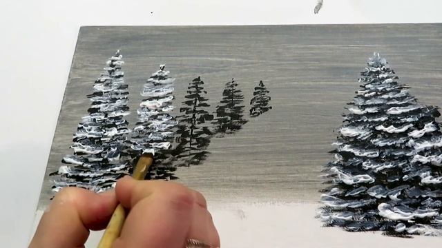 ХУДОЖЕСТВЕННЫЙ акрил! Как нарисовать снег акрилом