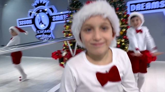 Merry Christmas Dance by Little Boys and Girls