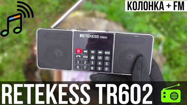 RETEKESS TR602 - БЛЮТУС КОЛОНКА С ЦИФРОВЫМ FM/AM РАДИО