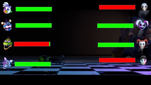 [SFM FNaF] Top 5 SECURITY BREACH vs FNaF Fight Animations WITH Healthbars