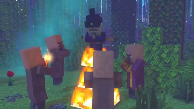 жители против разбойников день-1 анимация про minecraft