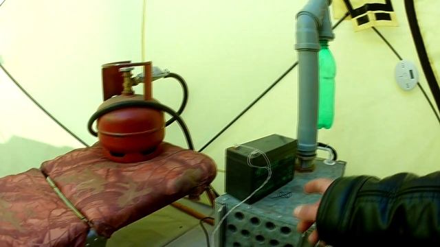 Обустройство палатки для зимней рыбалки!!! Тест датчиков угарного газа и пропана!!!