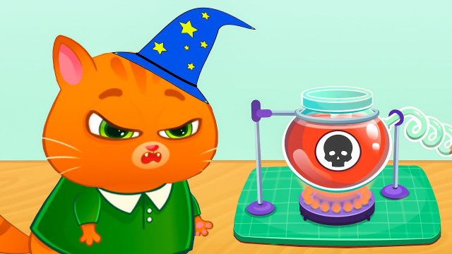 Суровый КОТИК БУБУ. Новые волшебные зелья. Мультик ИГРА про котят на Детское TV