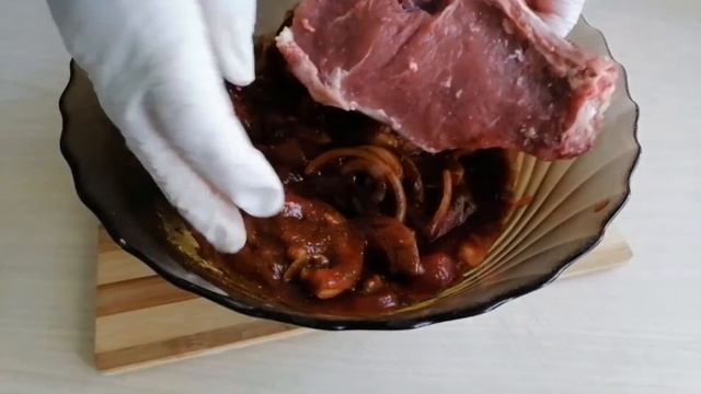 Мясо барбекю. Простой маринад, мясо получается необыкновенно вкусным.