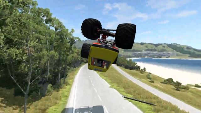 Автобус против Гигантской Роскошной Супер Автокатастрофы BeamNG.Драйв