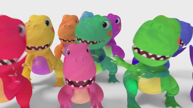 Dinosaurs T-Rex Number Song-Nursery Rhymes & Kids Songs