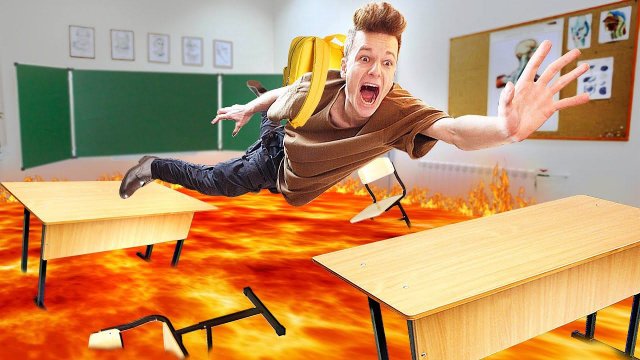 ПОЛ ЭТО ЛАВА В ШКОЛЕ! =Экстремальный Челлендж=